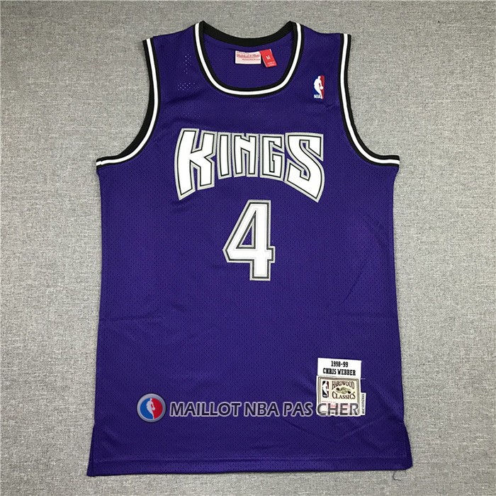Maillot Sacramento Kings Chris Webber Mitchell & Ness 1998-99 Noir